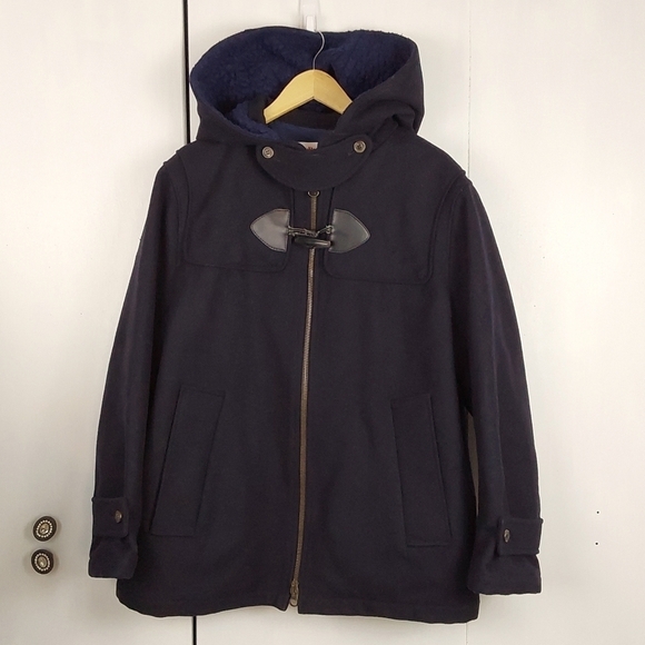 See By Chloe Black Wool Hooded DuffleCoat Warm Luxury Designer Sz.10 - Picture 1 of 16